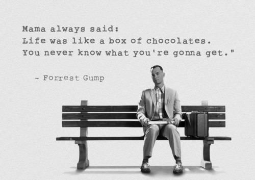Life is like a box of chocolates. - Forrest Gump (1994)