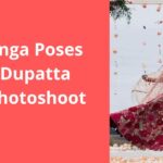 Lehenga Poses with Dupatta for Photoshoot at Home for Girls